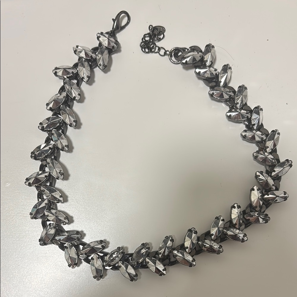 Elegant Silver Crystal Necklace